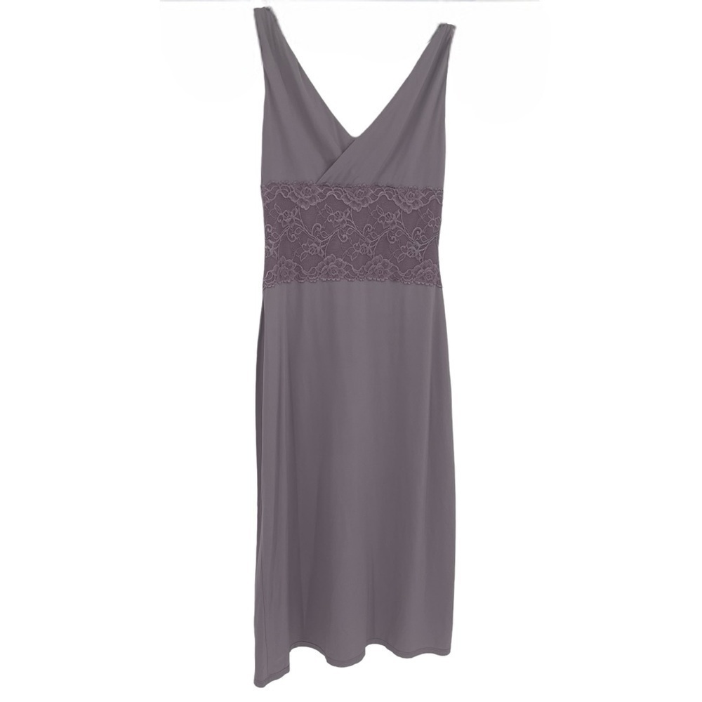 Soma Women’s Lavender Gown/slip Dress lace Surplice Size 0 Sleeveless Purple